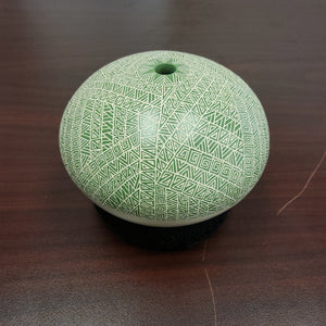 Round Green Clay Olla