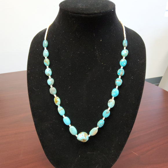 Tear drop turquoise necklace (kingman arizona)