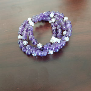 4 Coil Amethyst Bracelet