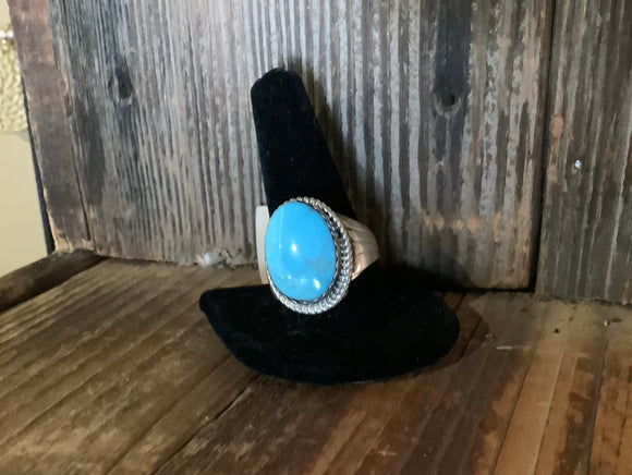 Sterling Mounted Natural Turquoise Ring