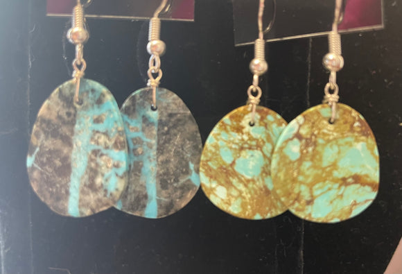 Green and Blue Turquise Ovals