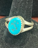 Small turquoise sterling rings