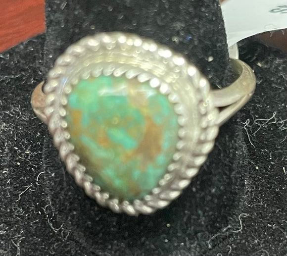Sterling with green turquoise