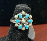 Small turquoise sterling rings