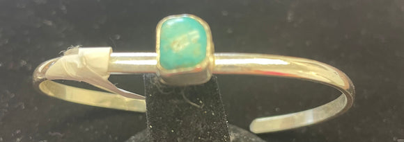 Sterling with turquoise square bracelet
