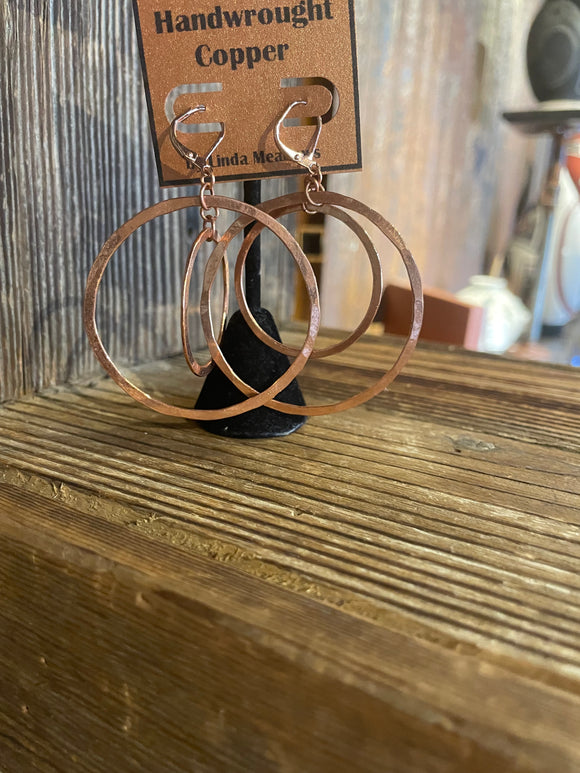Thin Copper Hoop Earrings