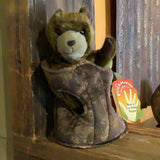 Bear in Tree Strump/Racoon in Garbage Can