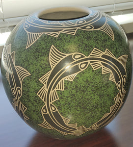 Fish Motiff Green