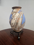 Large Olla in Blue/Brown/White