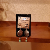 Copper earrings with beads