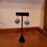 Copper earrings with beads
