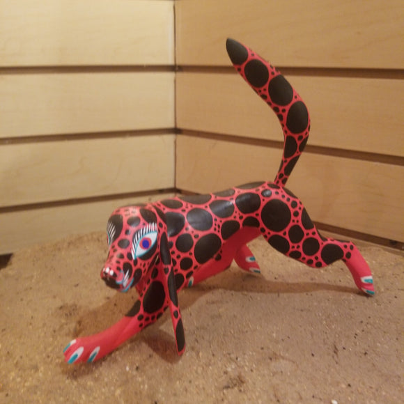 Red black spotted dog