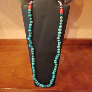 Round Turquoise w/ Coral