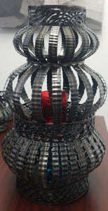 Tin Can Lantern Round Triple