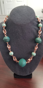 Jasper Stone with Leather Beads