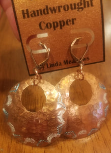 Copper Disc Earrings
