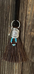 Horse Hair Zipper Pull with Beads