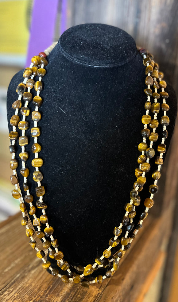 3 Strand Tiger Eye Necklace